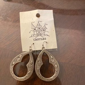 Silver dangle earrings! Never worn